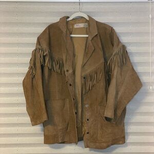 Vintage Avon Fashion Brown Fringe Jacket